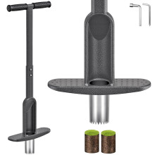 Dolibest Bulb Planter, 84cm Long Handled Bulb Transplanter Lawn Flower Planting Multitool 9cm Depth Sharp Serration Potato Tulip Daffodil Garden Tool
