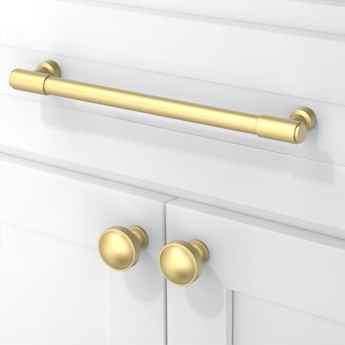 Asimerdeco 10 Pack Brushed Gold Cabinet Pulls 10 Inch(256mm) Kitchen Cupboard Handles Cabinet Hardware Drawer Pulls 2