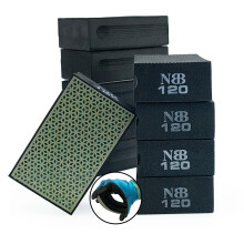 NBB Hand Diamond Pad for Sanding or Polishing, Diamond Block Sanding/Polishing with Flexible Sponge Backing for Grinding Stone Granite Ceramic Tile