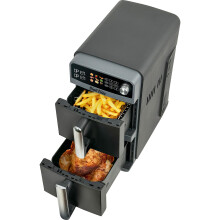 BiutiViita 10L Double Stack Air Fryer with Dual Basket & 2 Drawers – 2400W Dual Air Fryer for Even Heating with 4 cooking levels | 9-in-1 Modes