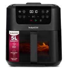 Instant Pot - Vortex Compact Black Air Fryer - 5L Basket, Family Size, 4 in 1 - Air Fry, Food Dehydrate, Bake, Reheat, Non-Stick, Easy Clean