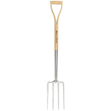 Berry&Bird Gardening Digging Fork, 4-Tine Stainless Steel Pitchfork, 111.5cm/43.9in Heavy Duty Spading Fork with Ergonomic Y-Grip Handle for Digging