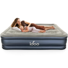 iDOO Double Airbed,Blow Up Mattress, with Built in Electric Pump