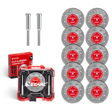 EZARC Diamond Cutting Discs 38 mm,10-Pack, Cutting Glass,Gemstone,Ceramics,Tiles, Rotary Tool Accessories for Cutting,Sharpening,Carving, 0.6mm Kerf