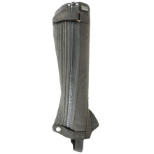 AK Washable Micro Suede Leather Horse Riding Half Chaps (Black, 12)