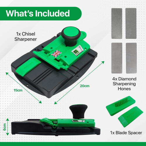 Sharp G Sharp Edge Chisel Sharpener - Chisel Sharpening Kit - Sharpens Blades from 3mm to 85mm Wide - Light, Robust and Easily Transported 1