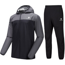 HOTSUIT Sauna Suit for Men Sweat Suits Gym Workout Exercise Sauna Jacket Pant Full Body, Gray, XL