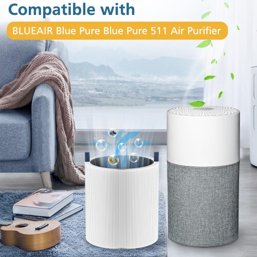 2 Pack 511 Replacement Filters for BLUEAIR Blue Pure 511 Air Purifier 1