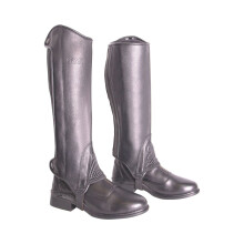 AK OSCAR Real Leather Side Zip Horse Riding Half Chaps AKRS-1650 (Black, XL)