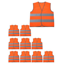 Adigau Hi Vis Reflective Vest High 10 Pieces Pupils Reflective Clothing Lightweight Breathable Design High Vis Reflective Safety Wear for Children 10
