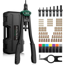 JiGiU 16" Rivet Nut Tool Heavy Duty Rivet Nut Gun Hand Riveter Nut Gun Kit Rivnut Tool Kit Nut Tools with 110PCS Rivet Nuts