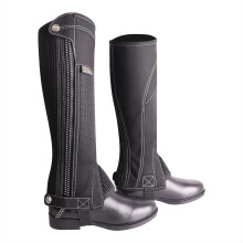 AK Prince Breathable Horse Riding Half Chaps AKRS-1885 (Black/White, 4XL)