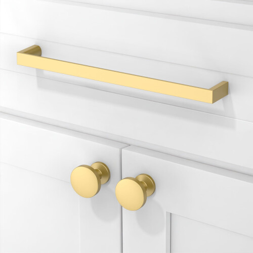 Asimerdeco 10 Pack Brushed Gold Cabinet Pulls 7.5 Inch(192mm) Kitchen Cupboard Handles Solid Zinc Alloy Cabinet Hardware Drawer Pulls 2