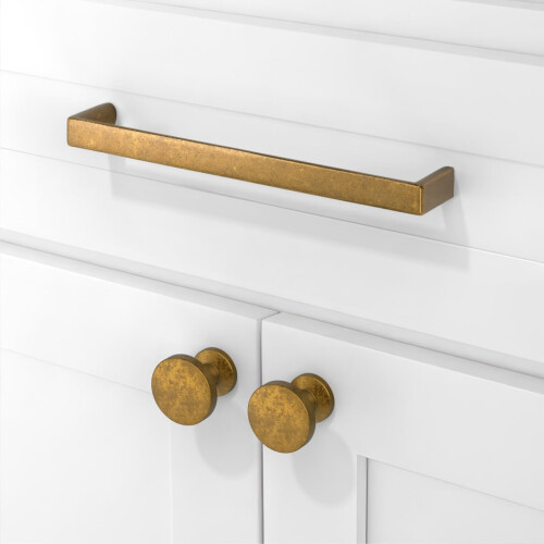 Asimerdeco 10 Pack Antique Brass Cabinet Pulls 6.3 Inch(160mm) Kitchen Cupboard Handles Solid Zinc Alloy Cabinet Hardware Drawer Pulls 2