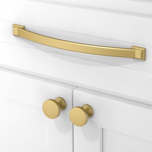 Asimerdeco 10 Pack Brushed Gold Cabinet Pulls 7.5 Inch(192mm) Kitchen Cabinet Handles Solid Zinc Alloy Cabinet Hardware Drawer Pulls 2