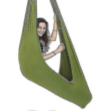 (Green, 150*280CM) Ilmajoogan riippumattosetti, pehmeä joustava silkki, kivunlievitykseen ja meditaatioon, täydellisellä kiinnityssarjalla