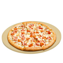Onlyfire φ38cm Round Pizza Stone for Oven, Cordierite Baking Stone for Gas Grill, Charcoal Grill, Kamado, Fits Weber Gourmet BBQ System