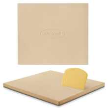 Unicook Large Square Pizza Stone 40.6 x 35.5 cm, Heavy Duty Ceramic Baking Stone for Oven, BBQ and Grill, Ideal for Making Crisp Crust Pizza, Bread