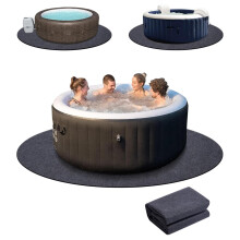 Novelfun Hot Tub Flooring Mat, Waterproof Round Mat 8.3 x 8.3 FT for Inflatable Hot Tub Outdoor Protector Backing Prevents Liquid Penetration for