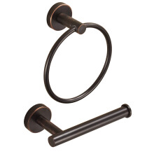 Bronze Toilet Paper Holder Towel Holder,Oil Rubbed Toilet Paper Roll Holder Towel Ring Bathroom Hardware Set,Wall Mounted Rustic Farmhouse Rustproof