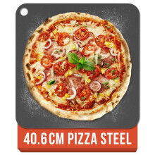 Chef Pomodoro Pizza Steel for Oven 16 Inch 1/4 Inch Thick, Baking Steel for Oven, Grill, Sourdough Bread