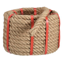 sourcing map Natural Jute Rope, 15m x 2cm Thick Twisted Manila Rope Multipurpose for Tug of War, Hammock, Climbing, Boating, Hanging