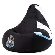 icon Official Licenced Newcastle United Bean Bag, Black & White, Water Resistant Fabric
