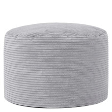 icon Milano Large Cord Bean Bag Footstool with Filling Included, Grey