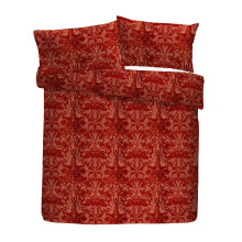Laurence Llewelyn-Bowen Duvet Cover Set, 100% Polyester, King Size 230x220cm, Spice, Velvet, Damask Jacquard Pattern, with 2 Pillowcases