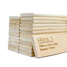 H-BOLT Premium Replacement Sprung Wooden Bed Slats – Complete Set for Single, Double & King Beds – 53mm Wide Hardwood Support