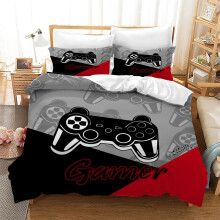 CXYXHW Gamepad Bedding Duvet Cover Set,Gamer Print Soft Microfiber Bedroom Duvet Set Bedding Set with 2 Pillowcase,for Teens and Adults. (G2, King)