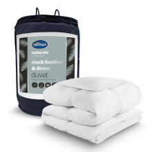 Silentnight Duck Feather and Down Duvet - Luxury 10.5 Tog King Duvet Feather and Down Warm Cosy Quilt with Breathable Cotton Cover All Year Round