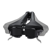 HUGEOAKS Width Continuously Adjustable Bike Seat, Comfortable & Prostate Friendly Bicycle Saddle for Mountain Bikes, Road Bikes
