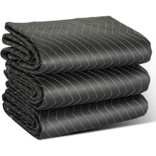 AKOZLIN 8072 Inch Moving Blankets 3 Pack Padded Moving Blankets Heavy Duty Durable Quilted Wrapping Furniture Moving Pads for Shipping Supplies