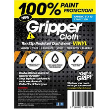 Vinyl DUST Sheet Non Slip - Safety Paint Proof DUST Sheet Trade OR DIY by GRIPPER CLOTH (9' x 12' (274CM x 365CM))