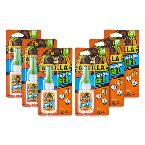 Gorilla Gorilla Super Glue Gel Clear (6 Pack) 15g