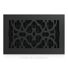Decor Grates AC610-BLK Victorian Floor Register, Cast Iron Black, 6 x 10