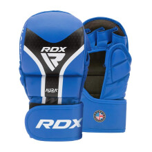 RDX Grappling Gloves MMA Shooter T17 – Maya Hide Leather Kalix Skin, IMF Foam, EVA-Lution Padding, Padded Thumb, Quick-EZ Strap, Breathable Lining