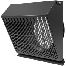 Vent Systems 150 mm / 6" Inch Exhaust Vent Cover with Rubber Gasket - Graphite Black Galvanized Steel - Robust Weatherproof Outdoor Air Exhaust Box