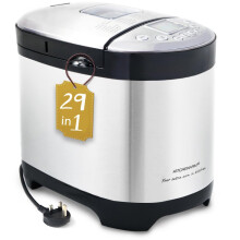 KITCHENARM 29-in-1 SMART Bread Maker Machine UK Model with Gluten Free Setting - 900G 700G 500G Stainless Steel Breadmaker with Recipes for UK