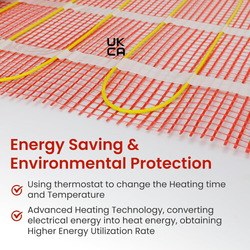 HEATIT 8 Electric Underfloor Heating Mat, Self-Adhesive 200W/ 2