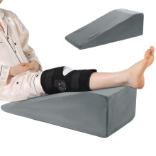 TOPROUD Leg Elevation Pillow with Handle, Memory Foam Leg Support Pillow for Comfortable Elevation, Extra Firm Leg Rest for Hip, Knee