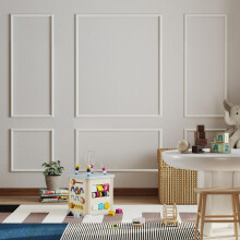 JBER Peel and Stick Wall Molding Kit of 6 pcs, Pre-Cut Wall Molding Ready-to-Assemble Wainscoting Panels