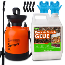 5L Mulch Glue for Landscaping with Pump Sprayer, Ready to Use Gravel Binder & Rock Glue