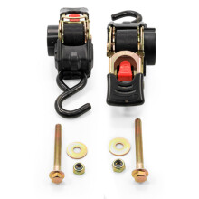Camco Retractable Transom Tie Down Strap - Secures Your Boat While Traveling |Bolt-On Design |1,500 lb. Break Strength | Measures 1” W