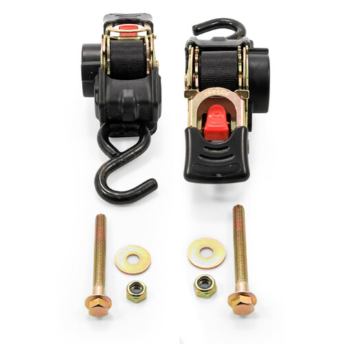 Camco Retractable Transom Tie Down Strap - Secures Your Boat While Traveling |Bolt-On Design |1,500 lb. Break Strength | Measures 1” W