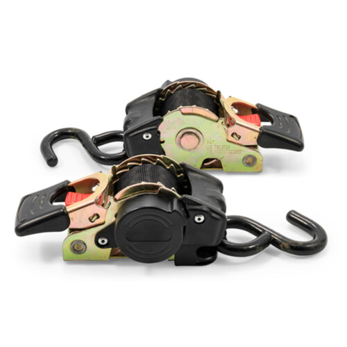 Camco Retractable Transom Tie Down Strap - Secures Your Boat While Traveling |Bolt-On Design |1,500 lb. Break Strength | Measures 1” W 2