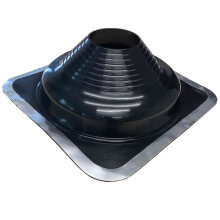 Chimsoc HT Rubber Pipe Flashing - Black High Temperature Silicone - Suits 160-300mm Diameter Pipes