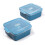 Souper Cubes 5 x 5 Ceramic Dishes With Silicone Lids – Blueberry 2Pac 1