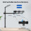 Ailight Overhead Camera Mount Desk Stand, Tabletop Webcam Mount with 2-Section Adjustable Telescopic Boom Arm 4